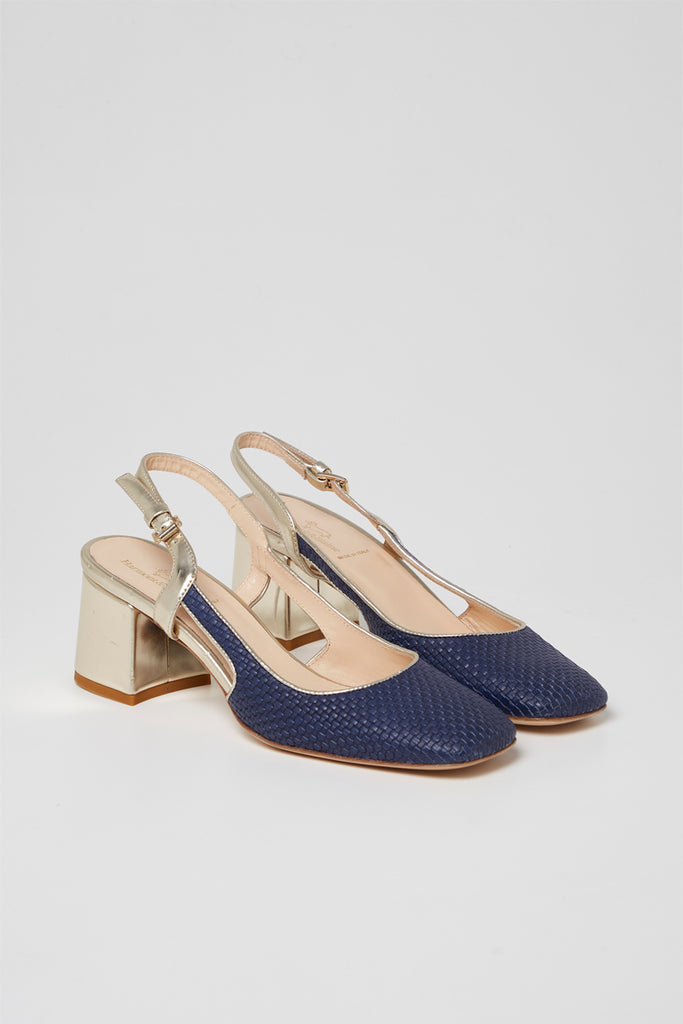 Escarpins En Cuir Bleu Marine - Harmont & Blaine - Femme