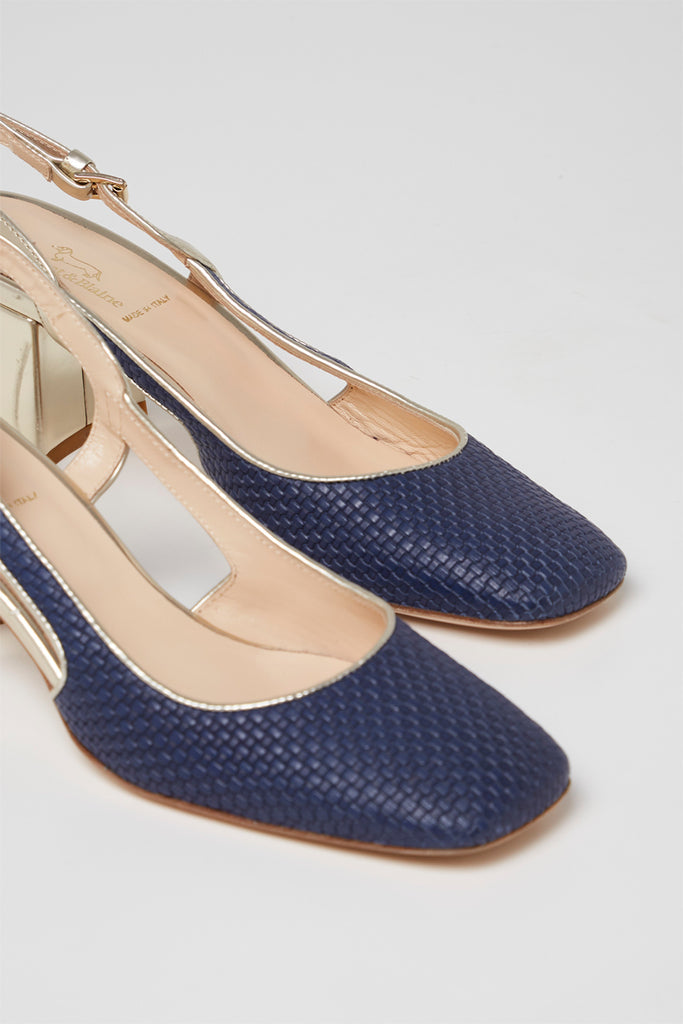Escarpins En Cuir Bleu Marine - Harmont & Blaine - Femme