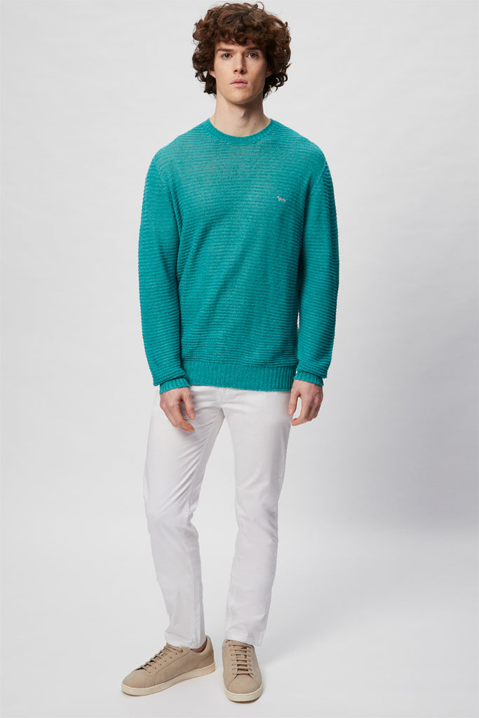 Pull En Lin Turquoise - Harmont & Blaine - Homme