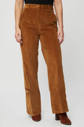Pantalon Droit En Velours Côtelé Camel - Harmont & Blaine - Femme