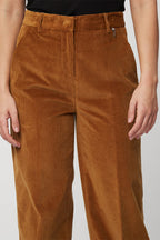 Pantalon Droit En Velours Côtelé Camel - Harmont & Blaine - Femme