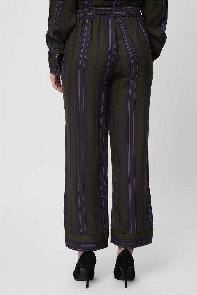 Pantalon Wide Legs Vert Olive - Harmont & Blaine - Femme