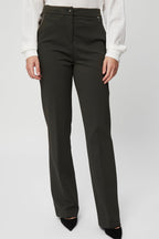 Pantalon Droit Taille Haute Vert Olive - Harmont & Blaine - Femme