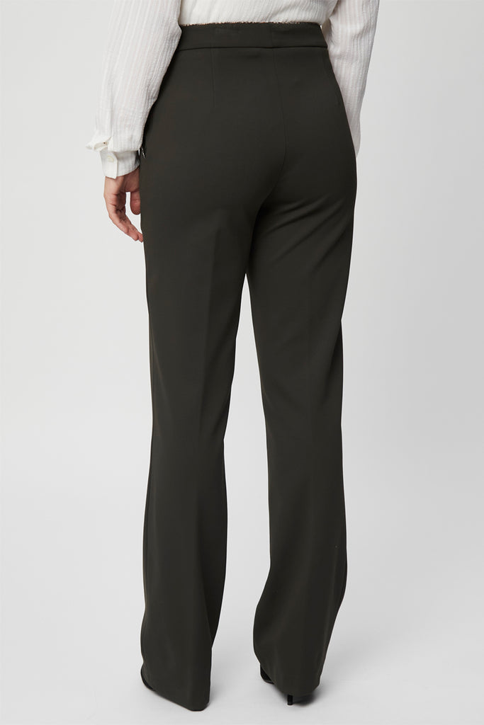 Pantalon Droit Taille Haute Vert Olive - Harmont & Blaine - Femme
