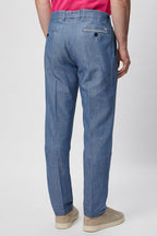 Chino En Jean Bleu Clair Chiné - Harmont & Blaine - Homme