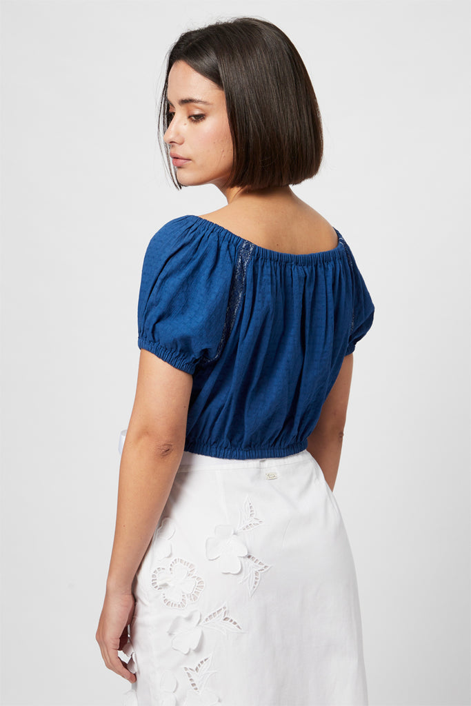 Crop Top Bleu Marine - Harmont & Blaine - Femme