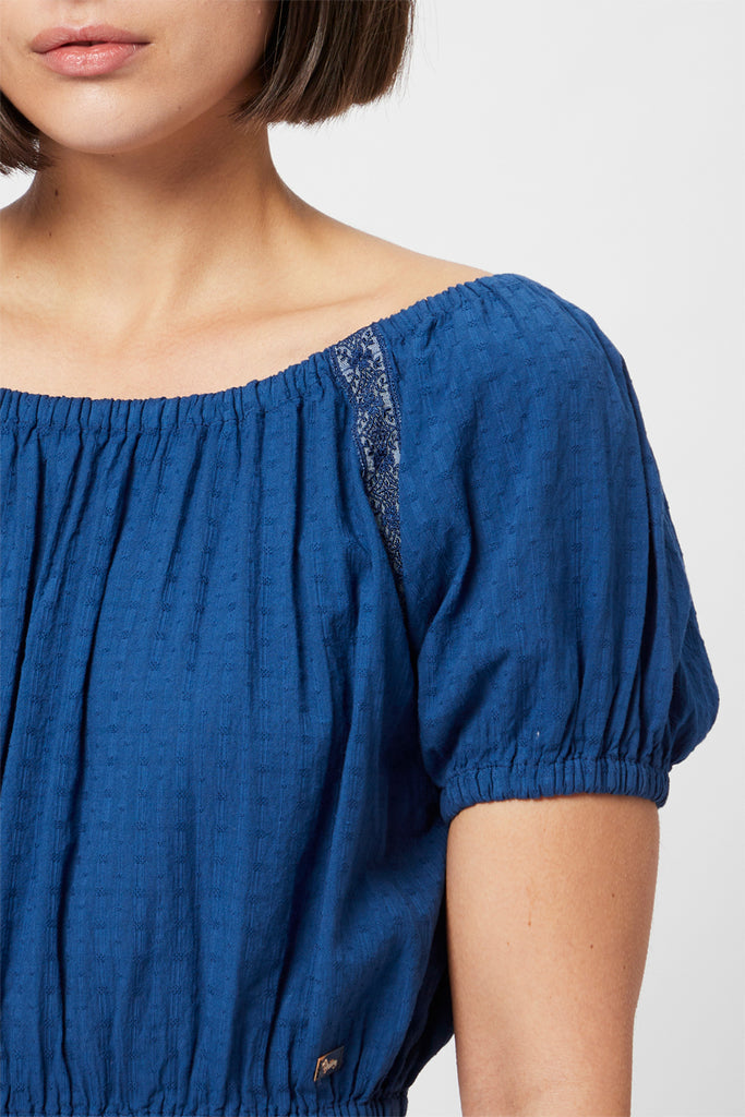 Crop Top Bleu Marine - Harmont & Blaine - Femme