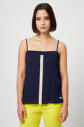 Top En Soie Bleu Marine - Harmont & Blaine - Femme
