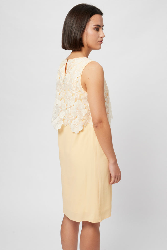 Robe Droite Bi-Matière - Saumon Et Écru - Harmont & Blaine - Femme