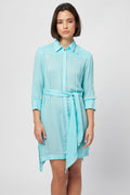 Robe Chemise Turquoise - Harmont & Blaine - Femme
