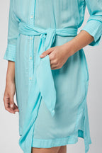 Robe Chemise Turquoise - Harmont & Blaine - Femme