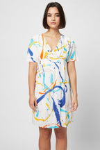 Robe Trapèze Blanc Et Jaune - Harmont & Blaine - Femme