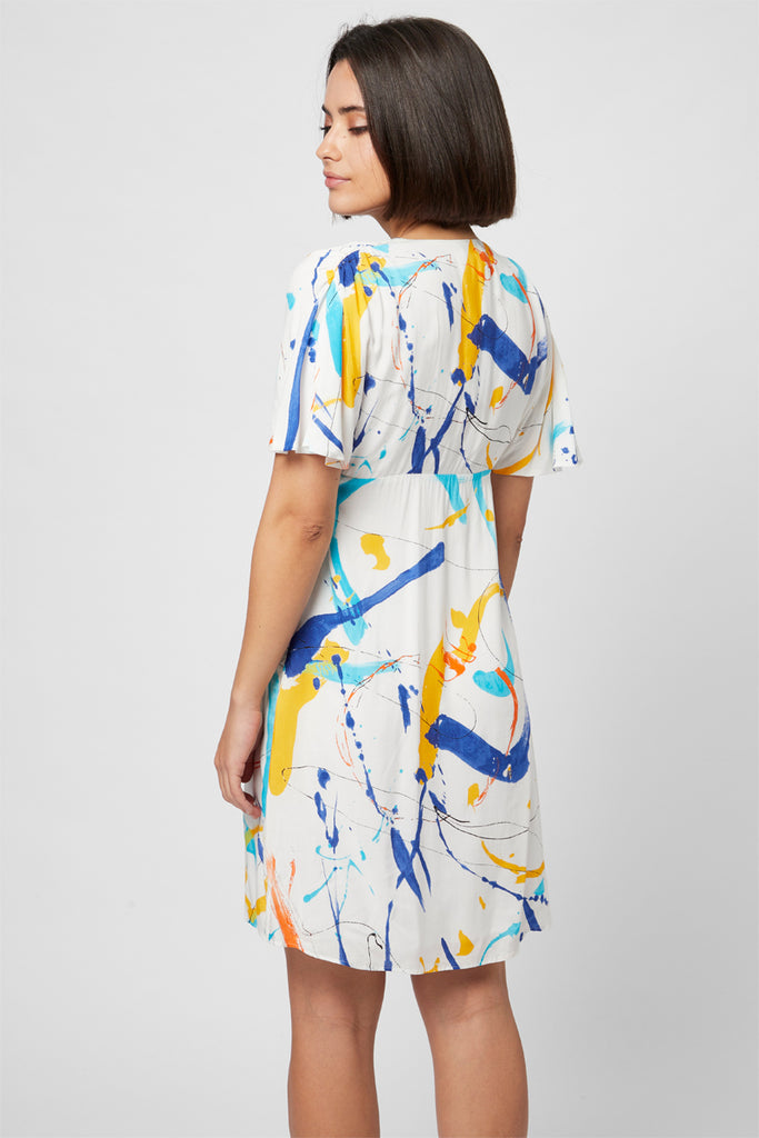 Robe Trapèze Blanc Et Jaune - Harmont & Blaine - Femme