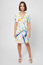 Robe Trapèze Blanc Et Jaune - Harmont & Blaine - Femme