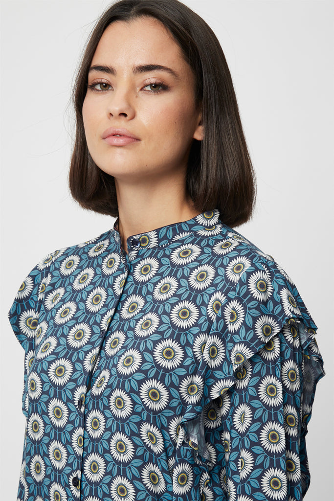 Chemisier Bleu Canard - Harmont & Blaine - Femme