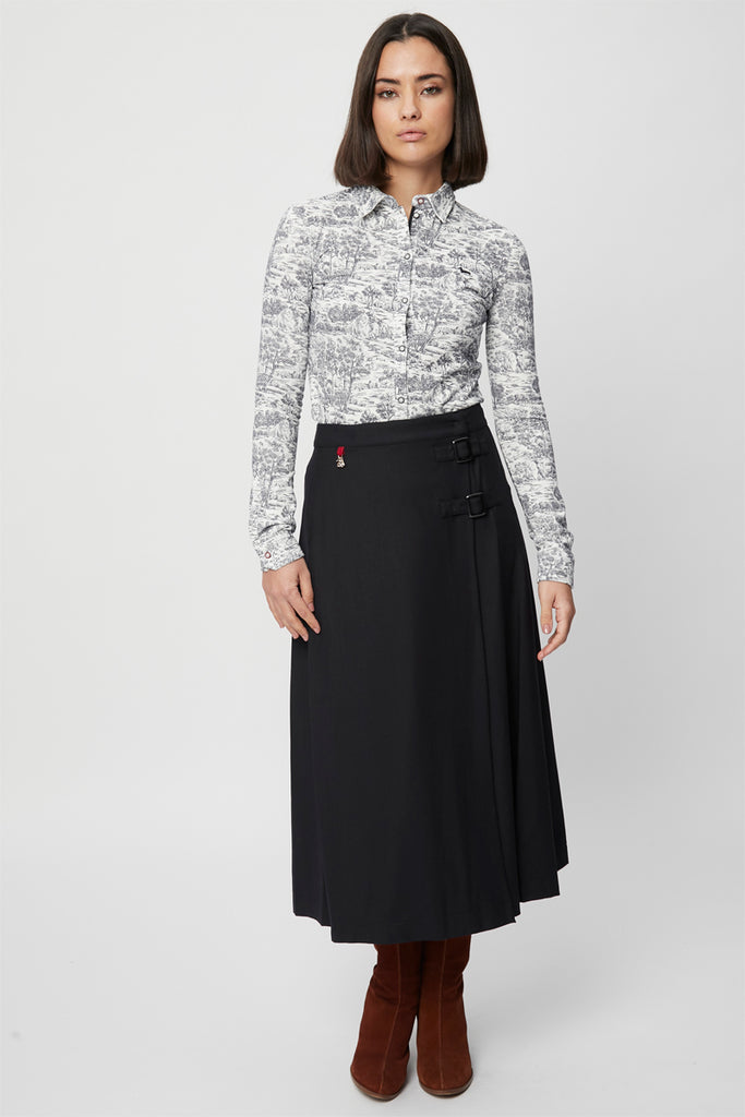 Chemisier Ecru Et Anthracite - Harmont & Blaine - Femme