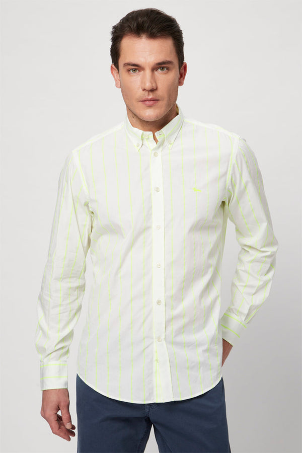 Chemise - Blanc Et Vert Citron - Harmont & Blaine - Homme