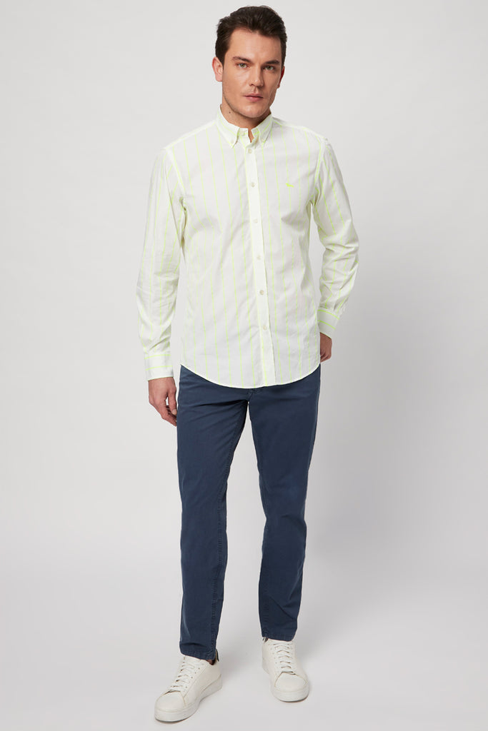 Chemise - Blanc Et Vert Citron - Harmont & Blaine - Homme