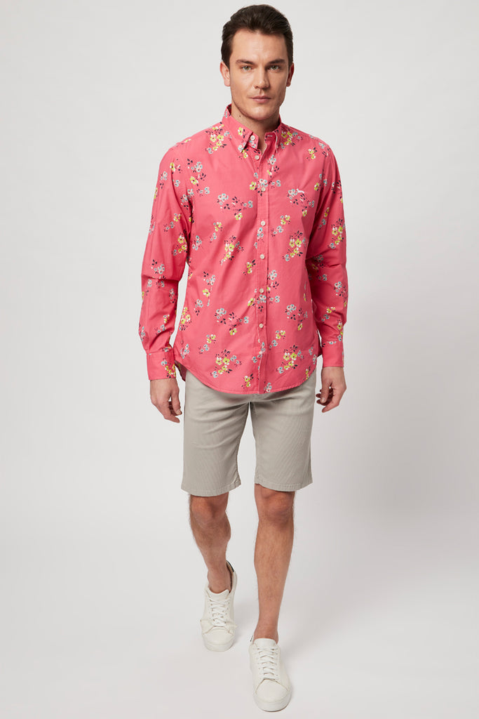 Chemise Corail Et Jaune - Harmont & Blaine - Homme