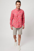 Chemise Corail Et Jaune - Harmont & Blaine - Homme