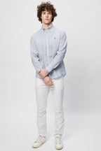 Chemise En Lin - Bleu Marine Et Blanc - Harmont & Blaine - Homme