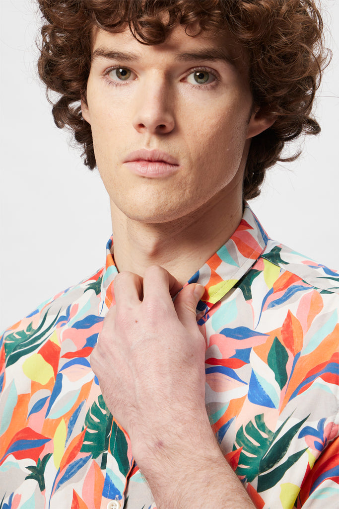 Chemise - Orange Et Vert Foncé - Harmont & Blaine - Homme