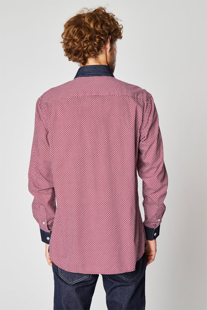 Chemise Bordeaux Et Écru - Harmont & Blaine - Homme