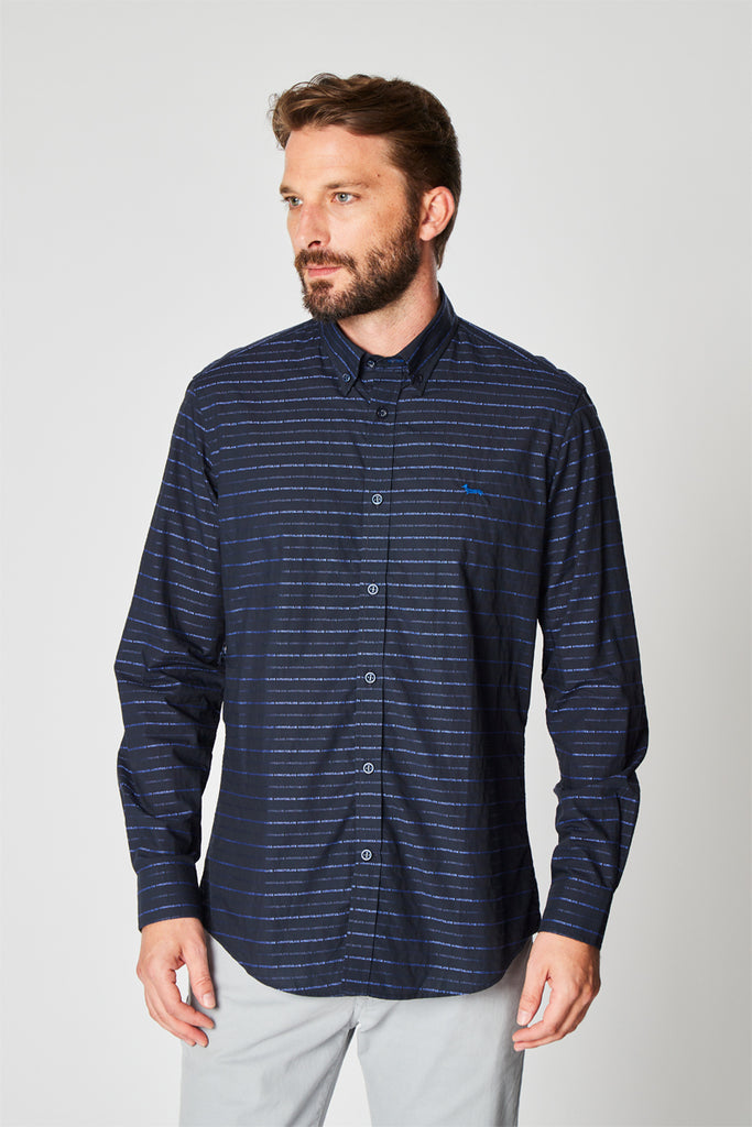Chemise Rayée Bleu - Harmont & Blaine - Homme