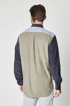 Chemise En Velours Vert Et Bleu - Harmont & Blaine - Homme