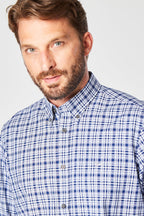 Chemise À Carreaux Bleu Marine Et Blanc - Harmont & Blaine - Homme