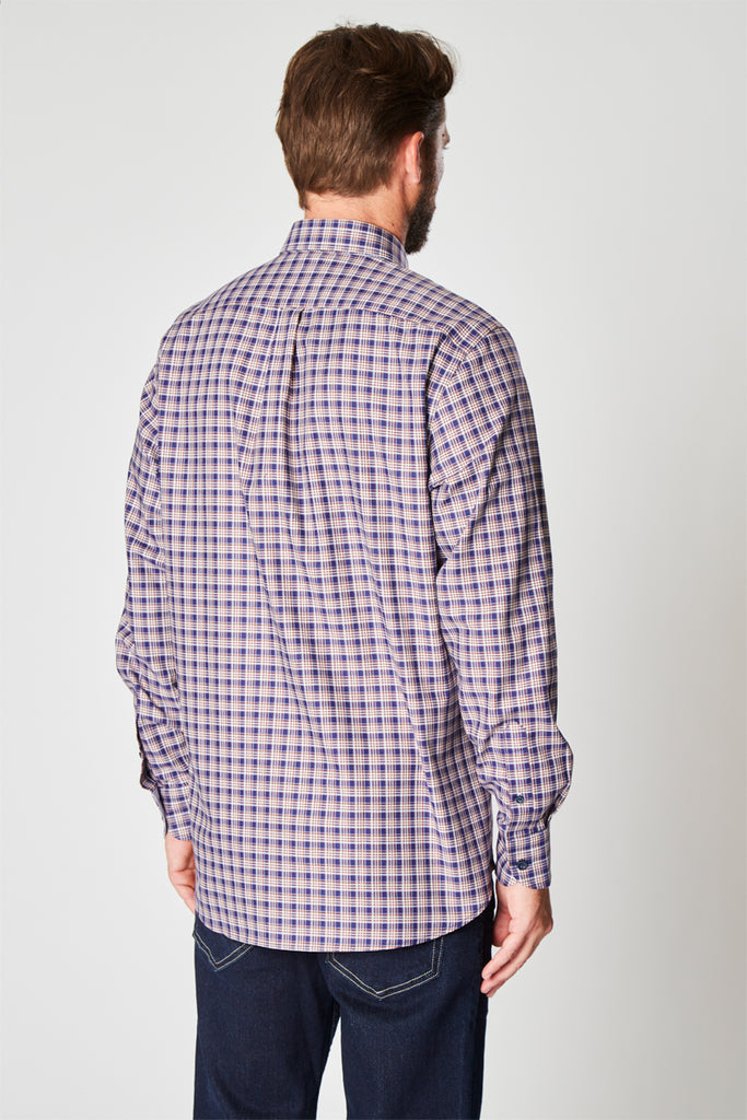 Chemise À Carreaux Marron Et Blanc - Harmont & Blaine - Homme