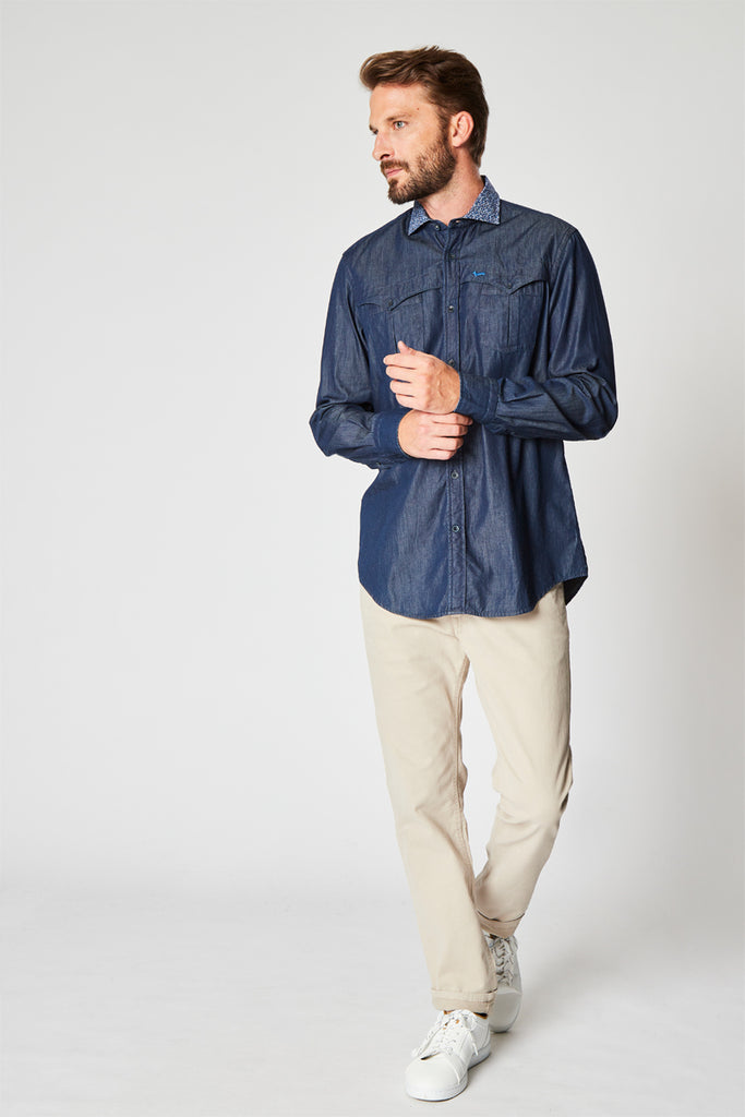 Chemise En Jean Bleu - Harmont & Blaine - Homme