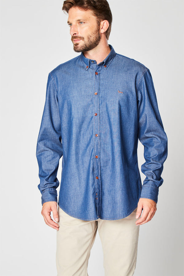 Chemise Bleu Marine Chiné - Harmont & Blaine - Homme