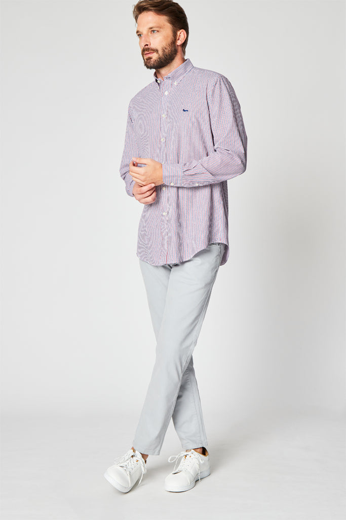 Chemise Rayée Bleu Marine Et Blanc - Harmont & Blaine - Homme