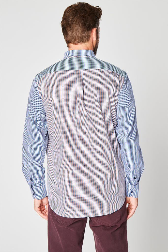 Chemise À Carreaux Bleu Et Bordeaux - Harmont & Blaine - Homme