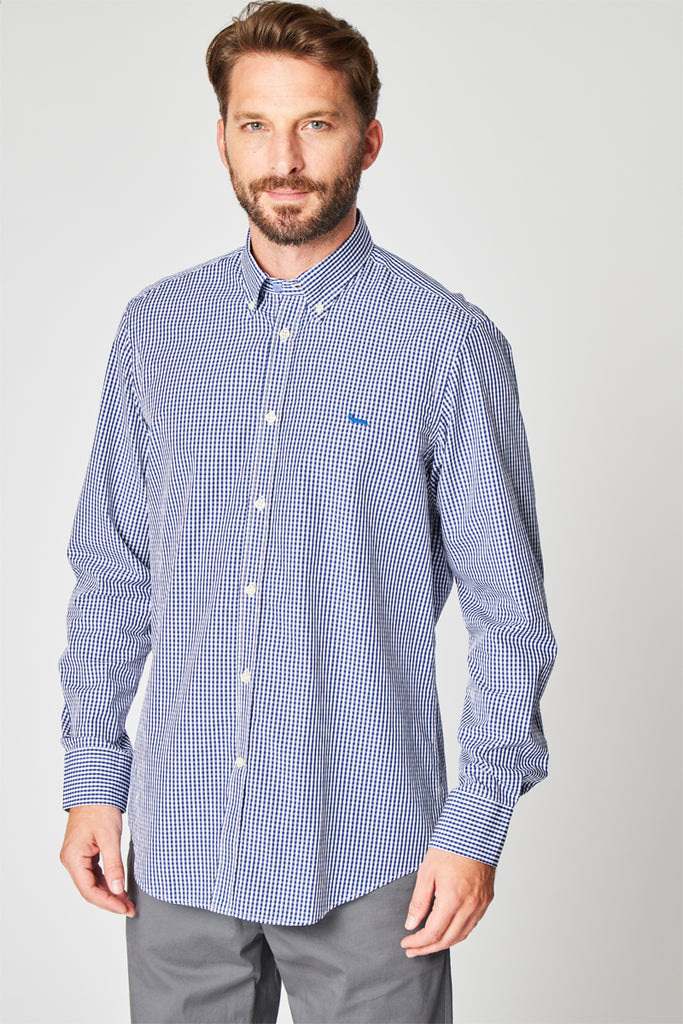 Chemise Rayée Bleu Marine - Harmont & Blaine - Homme
