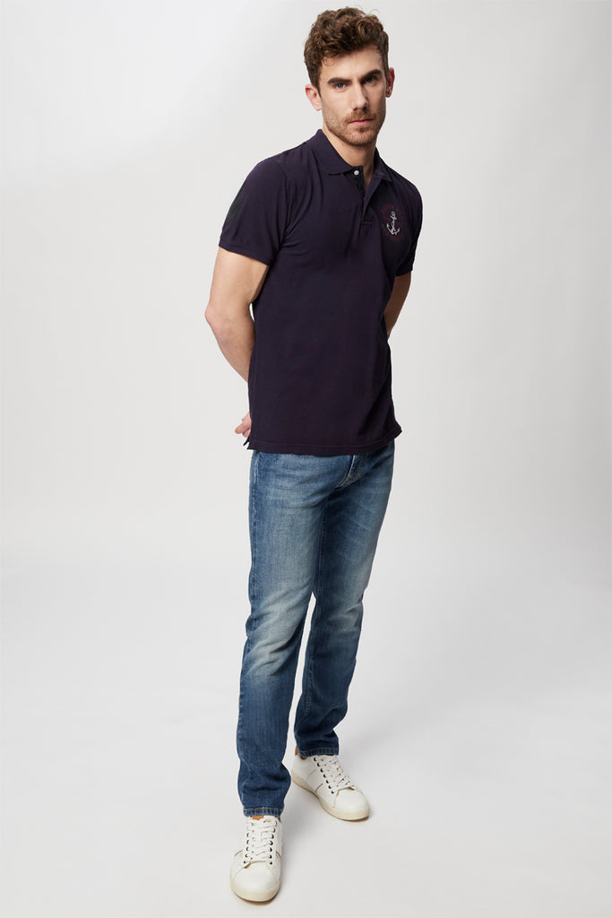 Polo Bleu Marine - Harmont & Blaine Jeans - Homme