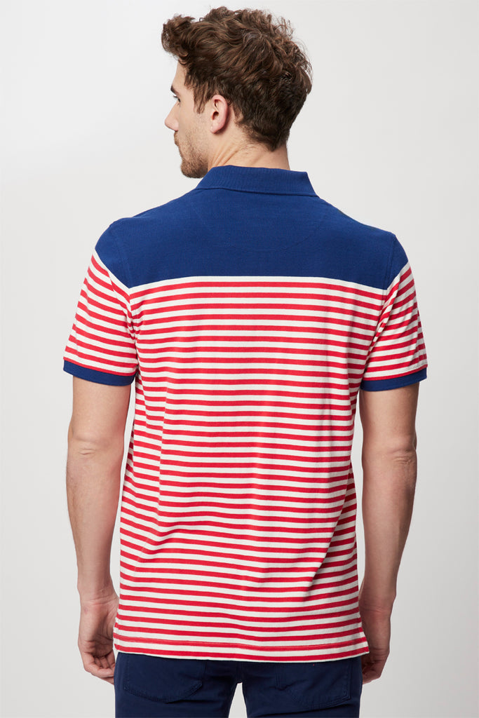 Polo Blanc Et Rouge - Harmont & Blaine Jeans - Homme