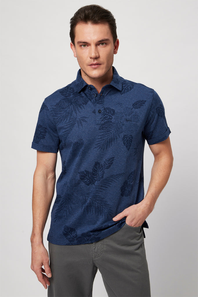 Polo Bleu Marine Chiné - Harmont & Blaine - Homme