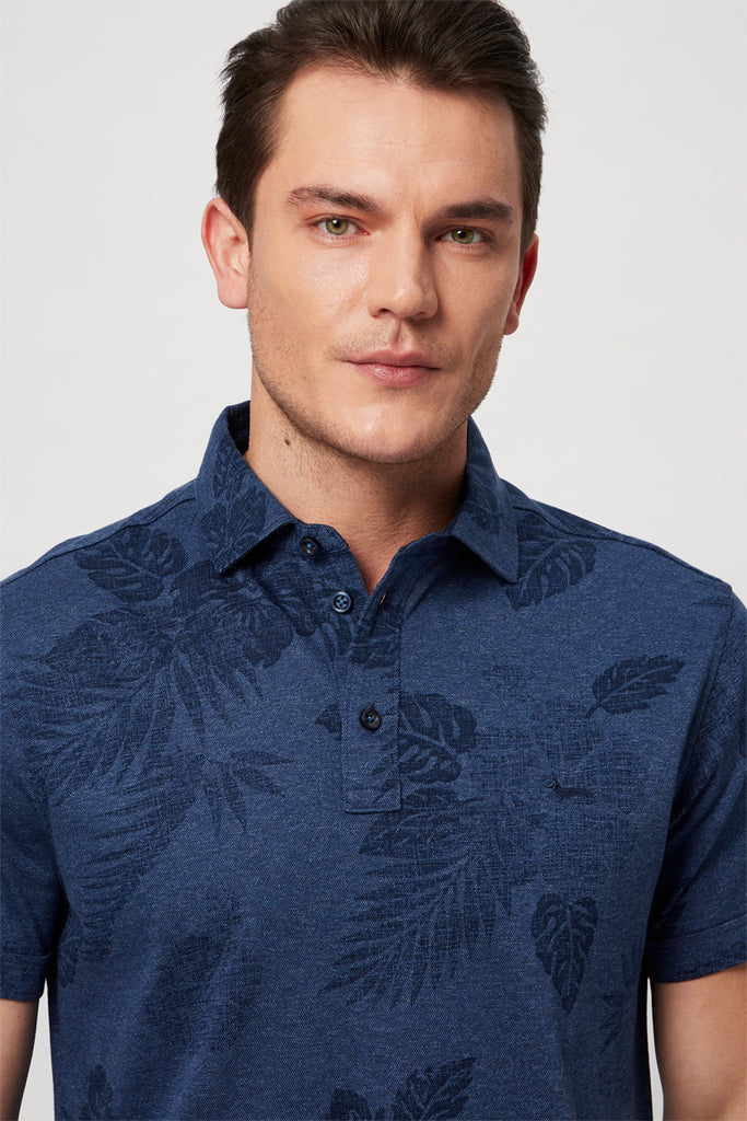 Polo Bleu Marine Chiné - Harmont & Blaine - Homme