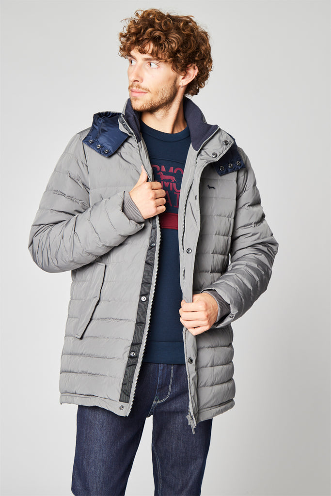 Doudoune À Capuche Gris - Harmont & Blaine - Homme