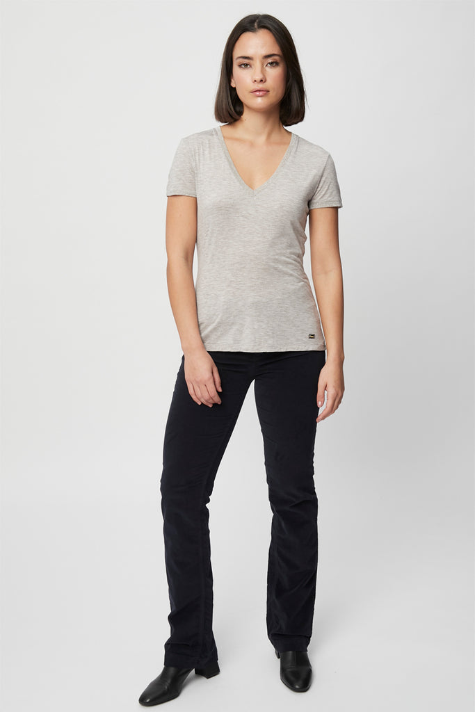 T-Shirt Gris Clair Chiné - Harmont & Blaine - Femme