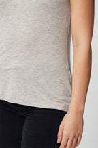 T-Shirt Gris Clair Chiné - Harmont & Blaine - Femme
