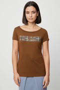 T-Shirt Marron - Harmont & Blaine - Femme