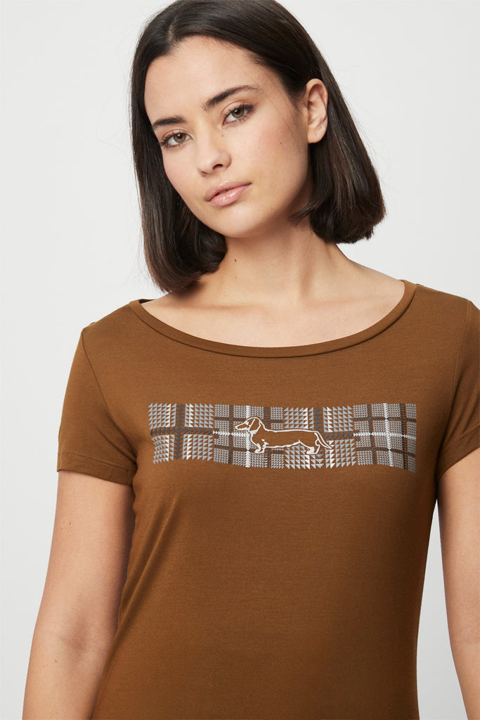 T-Shirt Marron - Harmont & Blaine - Femme