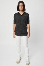 T-Shirt Anthracite Chiné - Harmont & Blaine - Femme