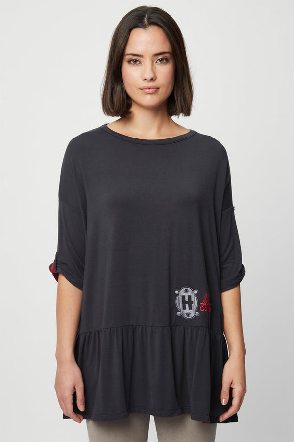 T-Shirt Oversize Bleu Marine - Harmont & Blaine - Femme