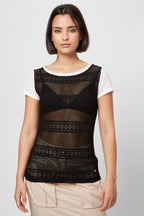 T-Shirt Noir Et Blanc - Harmont & Blaine - Femme