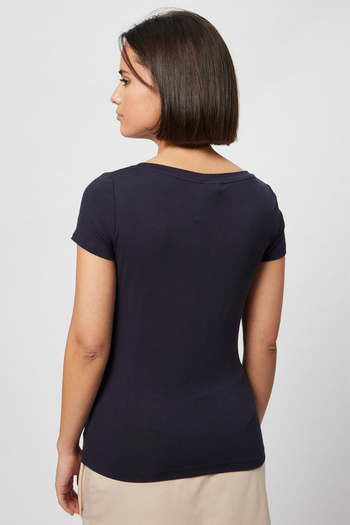 T-Shirt Bleu Marine - Harmont & Blaine - Femme