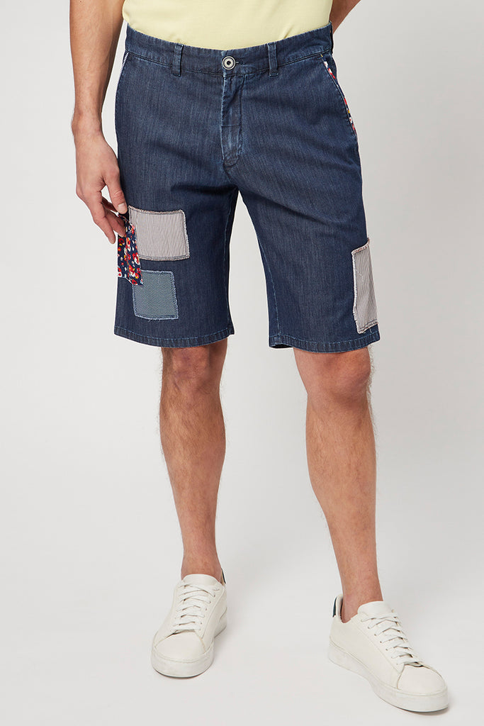 Bermuda En Jean Bleu Marine - Harmont & Blaine - Homme